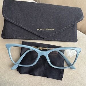 Dolce & Gabbana Light Blue Cat-Eye Glasses